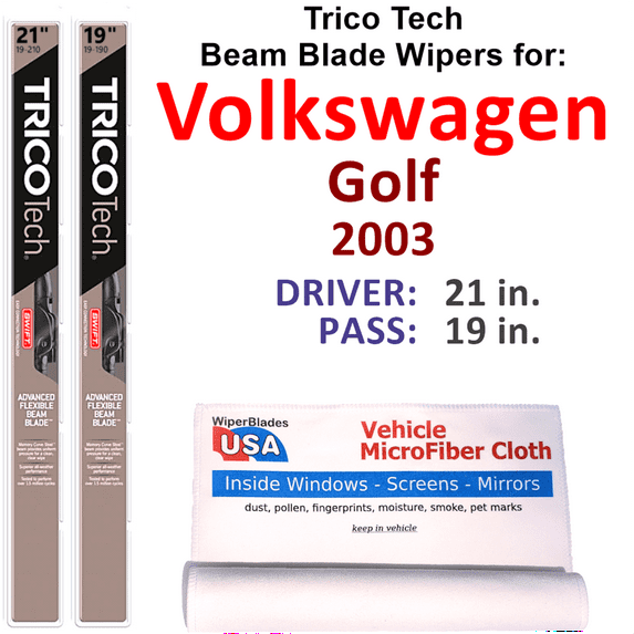 2003 Volkswagen Golf Beam Blade Wipers (Set of 2)