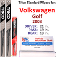 thumbnail image 1 of 2003 Volkswagen Golf Wiper Blades (Set of 3) w/Rear Wiper, 1 of 3