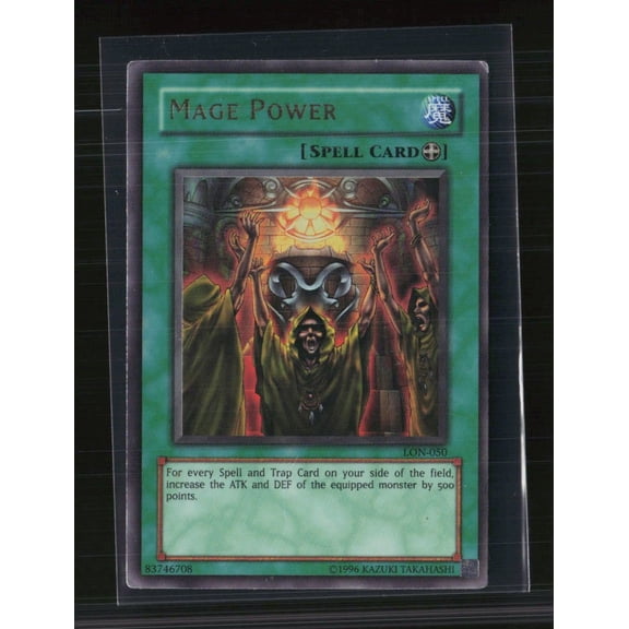 2003 Yu-Gi-Oh! Labyrinth of Nightmare Mage Power Equip Spell Card