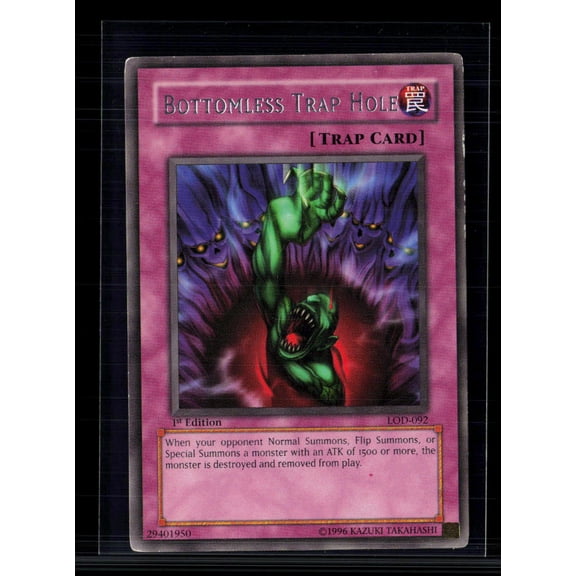 2003 Yu-Gi-Oh! Legacy of Darkness Bottomless Trap Hole 1st Edition