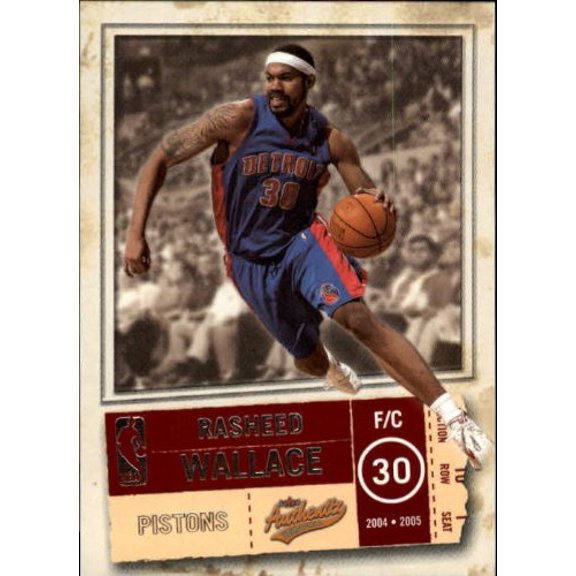 2004-05 Fleer Authentix #6 Rasheed Wallace NBA Basketball Trading Card