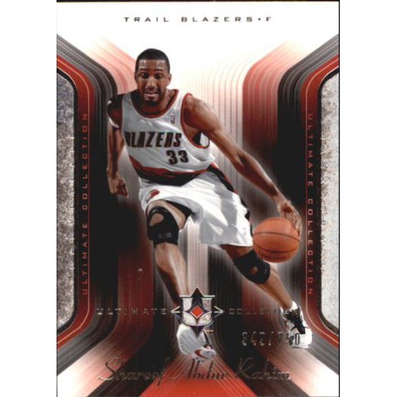 2004-05 Ultimate Collection #89 Shareef Abdur-Rahim /750 NBA Basketball Trading Card