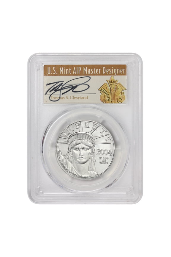 2004 $100 Platinum Eagle PCGS MS70 Cleveland Label U.S. Mint Coins