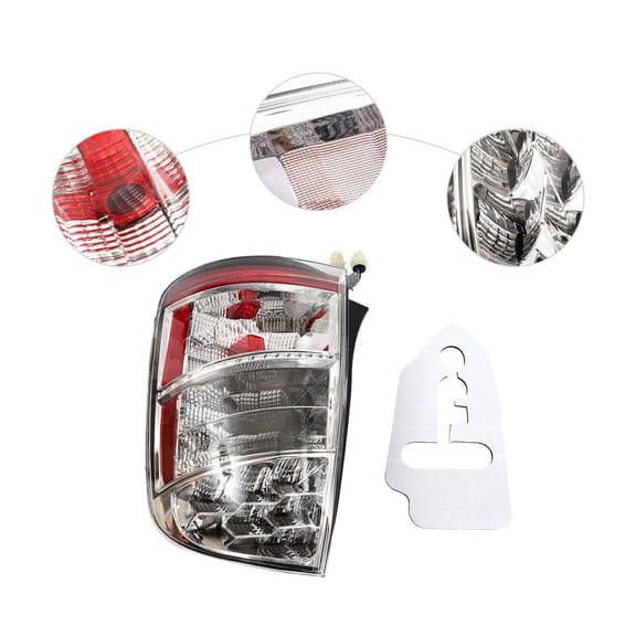 For 2004 2005 2006 2007 2008 2009Toyota Prius Tail Lights Brake Light Assembly, Red+Clear Lens Tail Lamp Passenger Right Side Rear Light- Co-pilot Side Tail Lights
