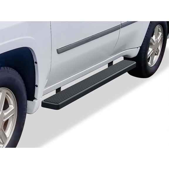 2004-2006 Chevy Trailblazer EXT 2002-2006 GMC Envoy XL/XUV (Excl. Vehicles With Cladding) 6061 Aircraft Aluminum Black Finish 5-Inch Door to Door Side Step iStep 5 Inch