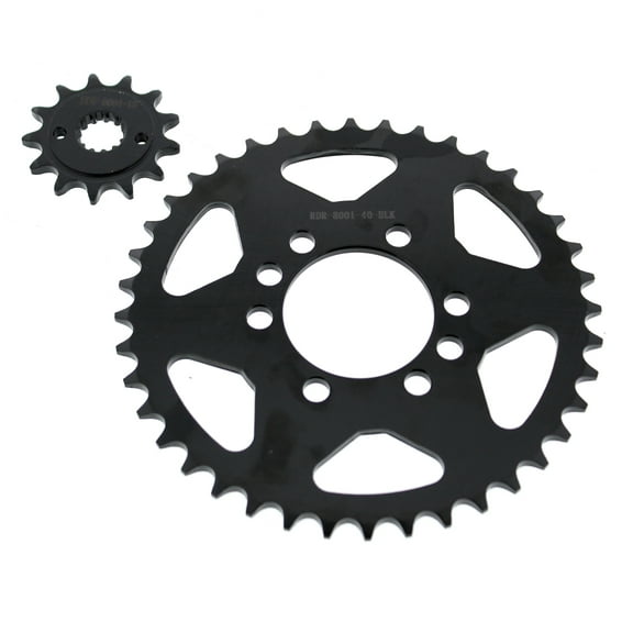 2003 - 2006 Kawasaki KFX400 400 13 Tooth Front and 40 Tooth Rear Black Sprocket