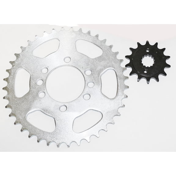 2003 - 2006 Kawasaki KFX400 400 14 Tooth Front and 40 Tooth Rear Silver Sprocket