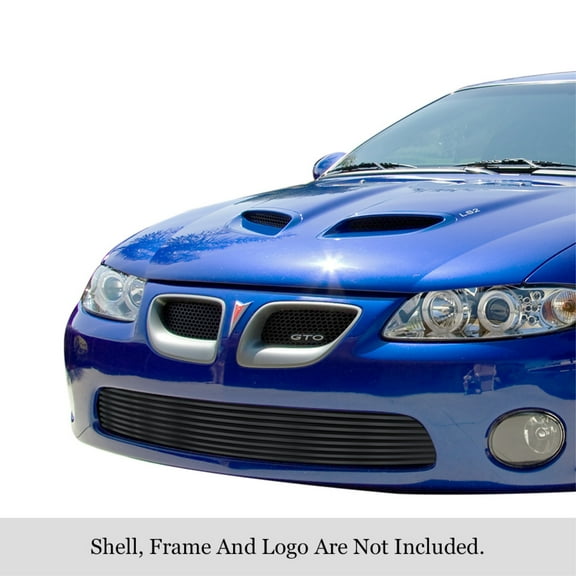 2004-2006 Pontiac Gto (Not For Ra6 Model) Stainless Steel Black Powder Coated Finish 8X6 Horizontal Billet Black Stainless Steel Billet Grille