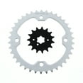 thumbnail image 1 of 2004 - 2006 Yamaha Raptor YFM350 15 Tooth Front & 38 Tooth Rear Silver Sprocket, 1 of 3