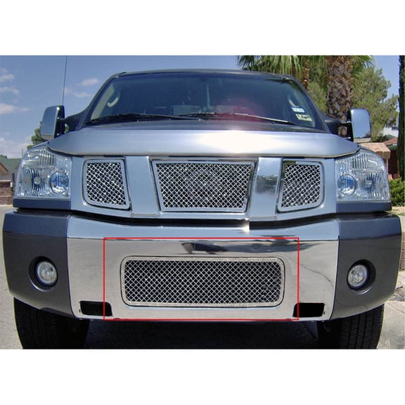 2004-2007 Nissan Armada /2004-2015 Nissan Titan Stainless Steel Polished Finish 2.5 Mm Wire Mesh Mesh Grille