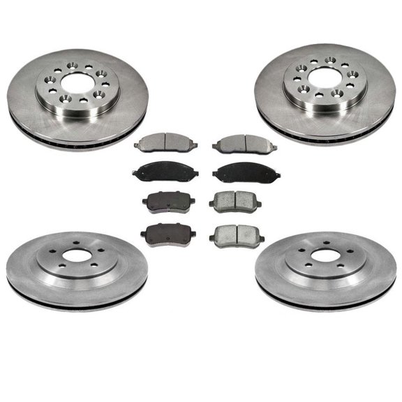 2004-2007 for Ford for Star & for Mercury for Monterey for Van Vented Brake Rotors & Ceramic Pads - Front & Rear