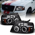 thumbnail image 1 of 2004-2008 Ford F150 F-150 Halo LED Projector Black Headlights Headlamp Set 04-08, 1 of 7