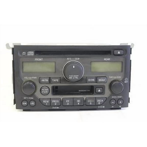 2004-2008 Honda Pilotradio Stereo Cassette Tape Cd Player 39100-S9V-A210