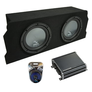 Harmony Dual 10" Subwoofer Box & Amp For 2004-2008 Ford F-150 Super Crew - Under Seat Fit