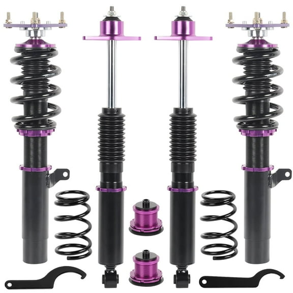 SPEEDWOW Coilover Shocks Kits for 2004-2009 Mazda 3, 24 Levels Damper Adjustable Coilovers Suspension Struts Kit, Twin-Tube Lowering Kit