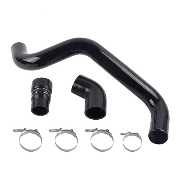 2004-2010 GMC Chevy Duramax 6.6L Diesel Hot Side Intercooler Pipe Kit - MT020044 - 3.0" Black Aluminum - Direct Fit Replacement
