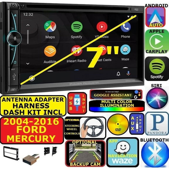 2004-2016 FORD MERCURY GPS NAVIGATION SYSTEM BLUETOOTH USB CAR RADIO STEREO PKG