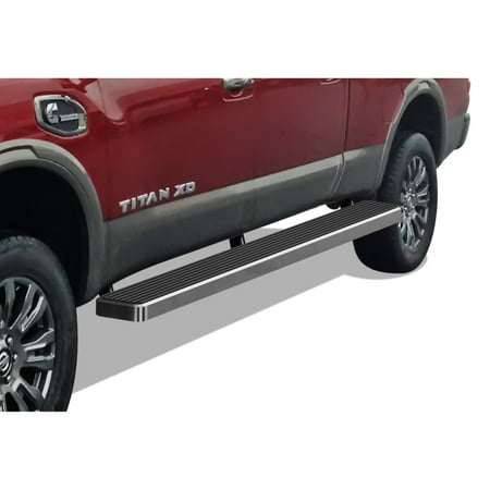 2004-2021 Nissan Titan Crew Cab\ 2016-2021 Nissan Titan XD Crew Cab|6.5' Bed 6061 Aircraft Aluminum Hairline Finish 6 Inch Wheel To Wheel Side Step Running Board