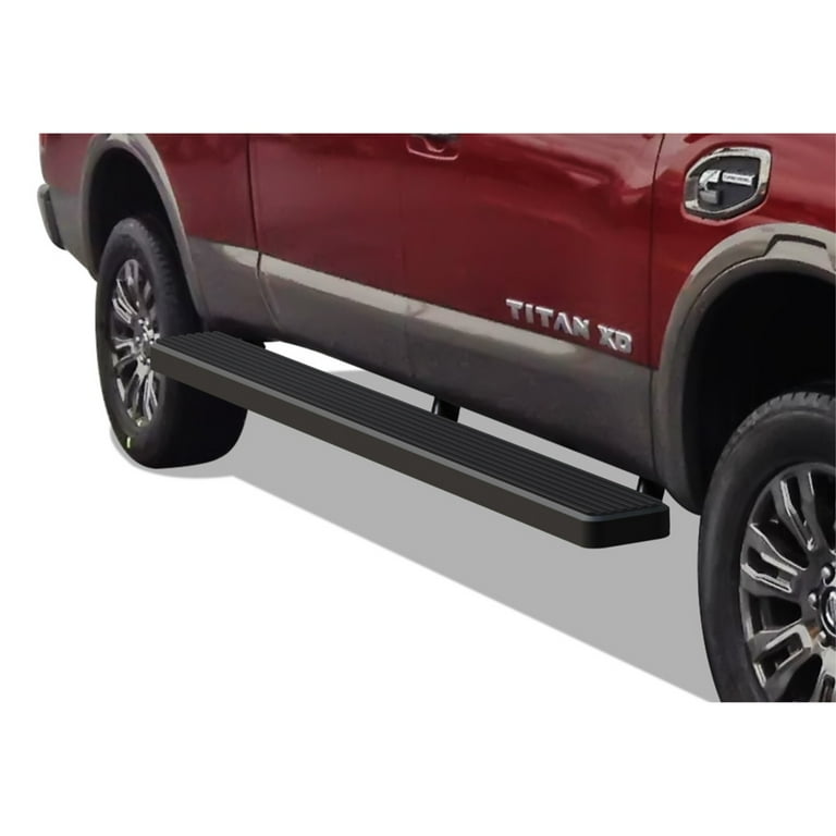 2004 2021 Nissan Titan Crew Cab 2016 2021 Nissan Titan XD Crew Cab 6.5 Bed 6061 Aircraft Aluminum Black Finish 6 Inch Wheel To Wheel Side Step
