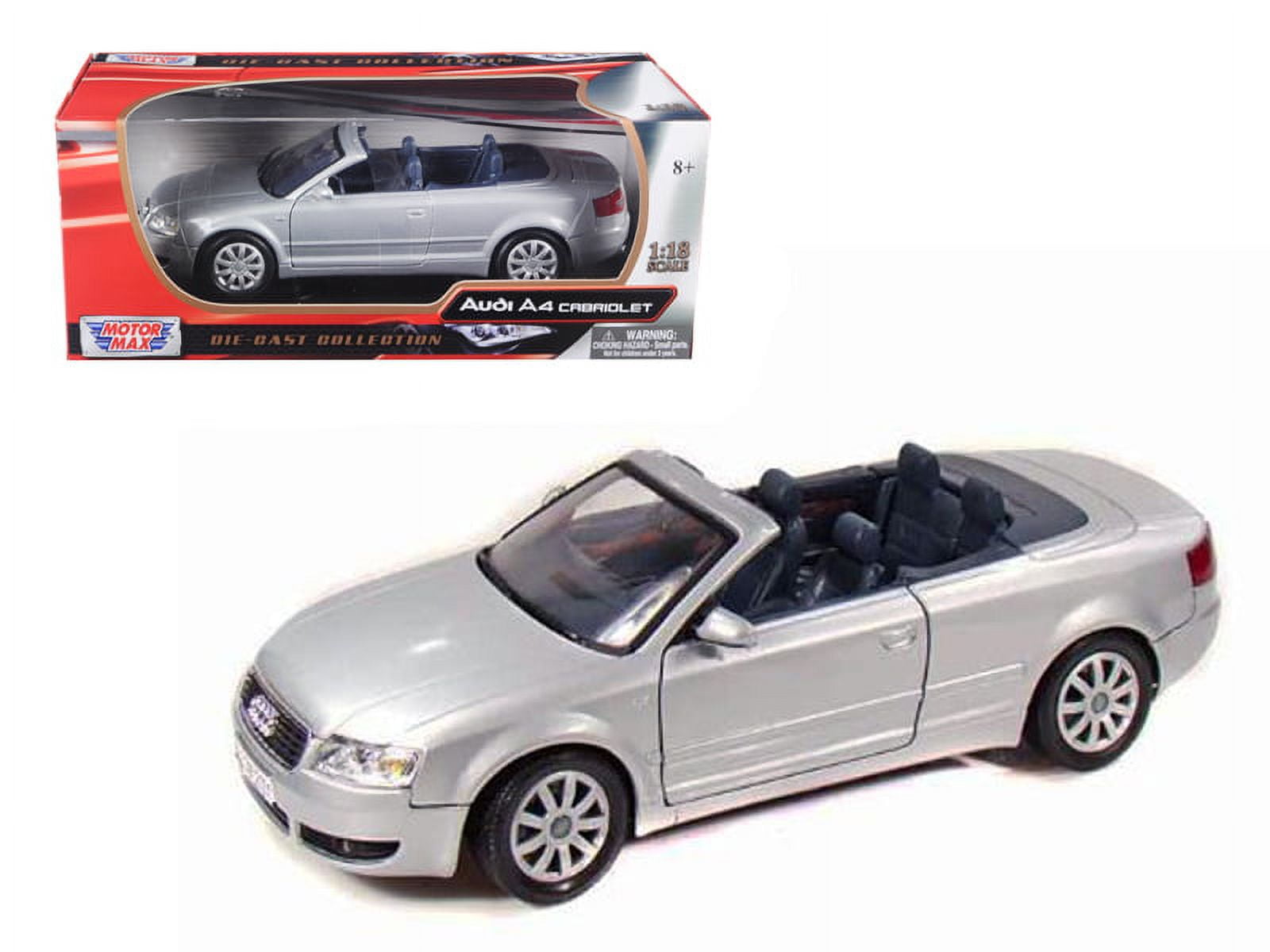 ミニカー MOTORMAX Audi A4 1/18 2004 Audi A4 Cabriolet Silver 1/18 Diecast Model Car by Motormax