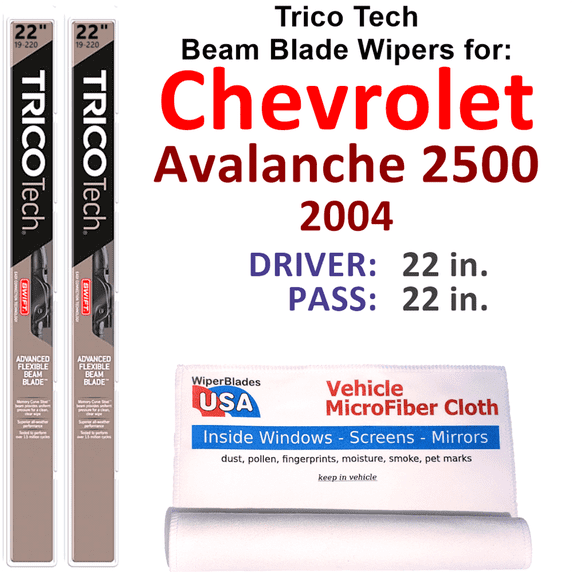 2004 Chevrolet Avalanche 2500 Beam Blade Wipers (Set of 2)