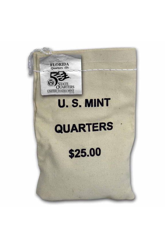 2004-D Florida State Quarter $25 Sealed Mint Bag BU
