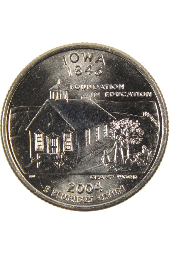 2004 D Iowa State Quarter BU Uncirculated Clad 25c Coin