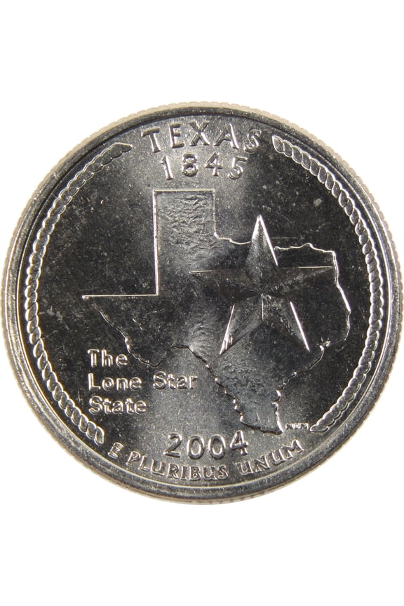 2004 D Texas State Quarter BU Uncirculated Clad 25c Coin