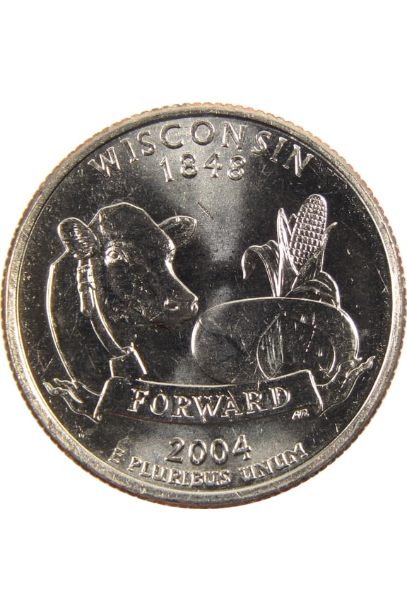 2004 D Wisconsin State Quarter BU Uncirculated Clad 25c Coin
