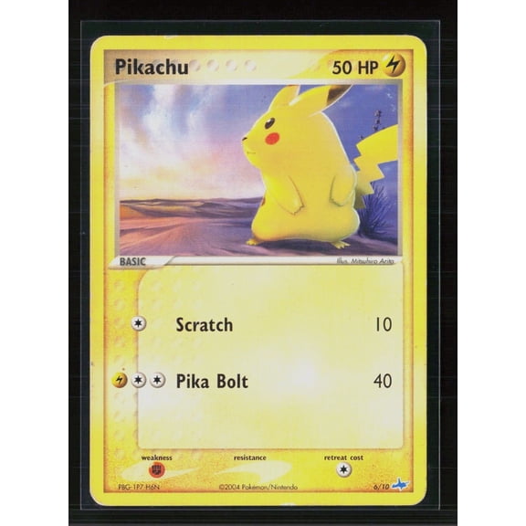 2004 EX Trainer Kit Pikachu #6/10 English Moderately Played Pokemon Trading Card