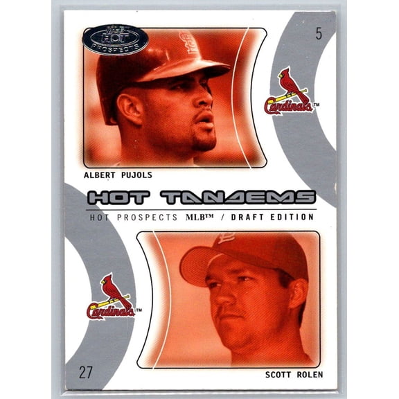 2004 Fleer Hot Prospects Draft Edition Albert Pujols / Scott Rolen #12HT Hot Tandems