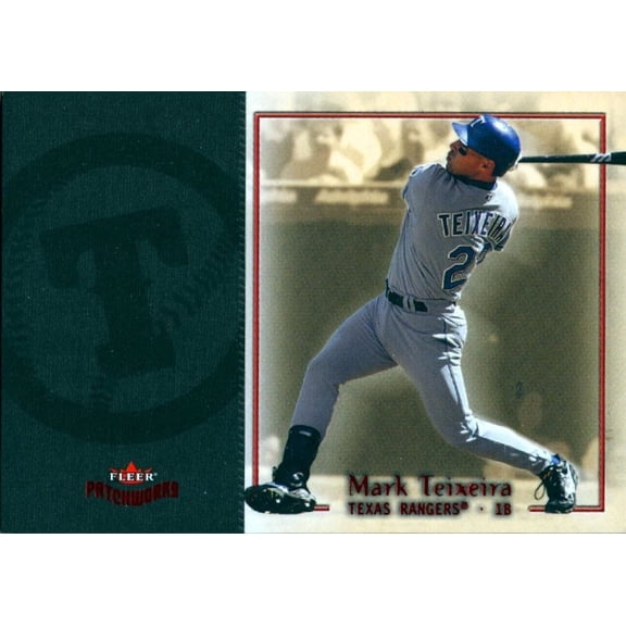 2004 Fleer Patchworks Ruby Mark Teixeira Texas Rangers Baseball Card Near Mint or Better