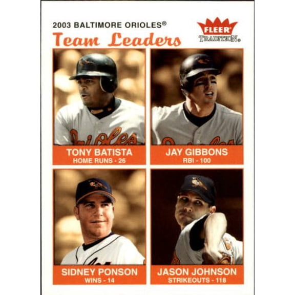 2004 Fleer Tradition #14 Batista Gibb Ponson John TL MLB Baseball Trading Card