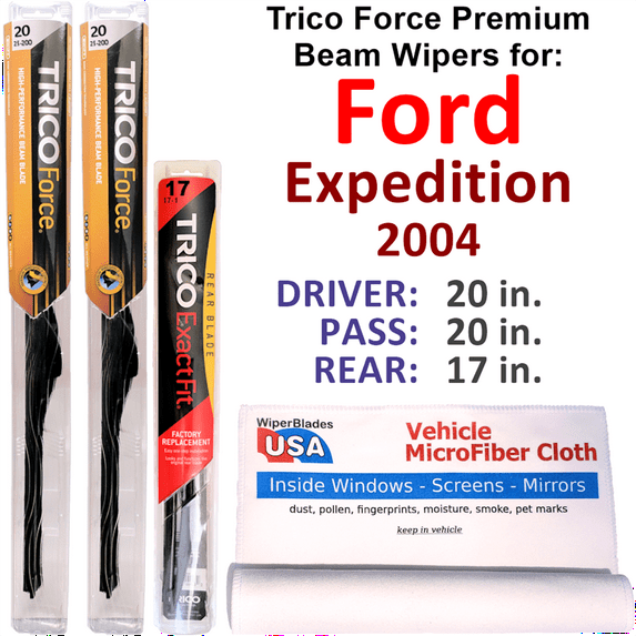 2004 Ford Expedition Performance Beam Wipers (Set of 3) w/Rear Wiper