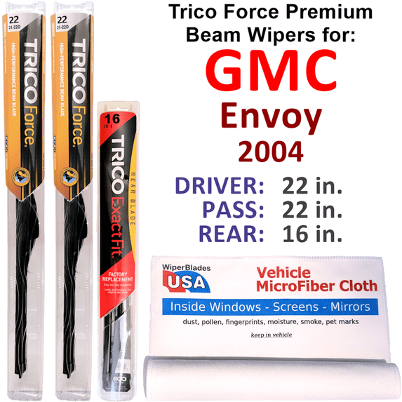 2004 GMC Envoy Performance Beam Wipers (Set of 3) w/Rear Wiper
