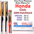 thumbnail image 1 of 2004 Honda Civic Performance Beam Wipers (Set of 3) w/Rear Wiper, 1 of 3