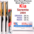 thumbnail image 1 of 2004 Kia Sorento Performance Beam Wipers (Set of 3) w/Rear Wiper, 1 of 3