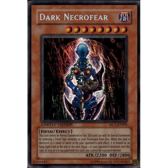 2004 Konami Yu-Gi-Oh! Master Collection Volume 1 Dark Necrofear Secret Rare Limited Edition