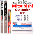 thumbnail image 1 of 2004 Mitsubishi Outlander Beam Blade Wipers (Set of 3) w/Rear Wiper, 1 of 3