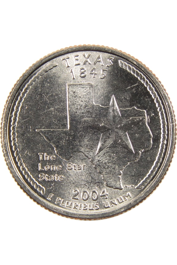 2004 P Texas State Quarter BU Uncirculated Clad 25c Coin