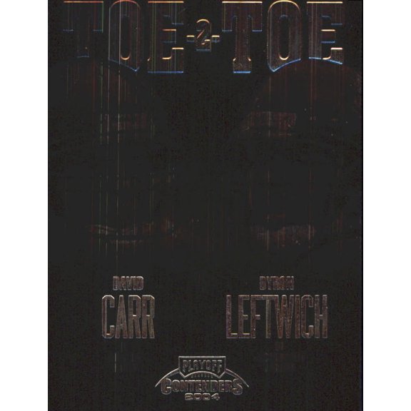 2004 Playoff Contenders Toe 2 Toe #TT38 David Carr Byron Leftwich /375 NFL Football Trading Card