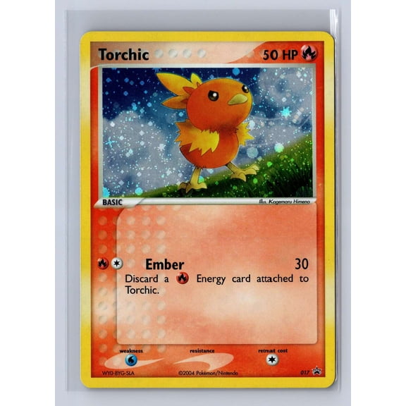 2004 Pokemon Black Star Promo Holo Torchic #017 English Nintendo Promo Trading Card