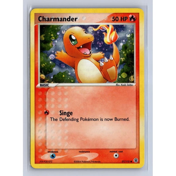 2004 Pokemon EX FireRed & LeafGreen Reverse Holo Charmander #57/112 English LP