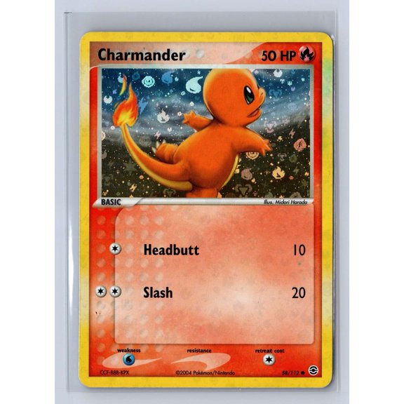 2004 Pokemon EX FireRed & LeafGreen Reverse Holo Charmander #58/112 English LP Holo