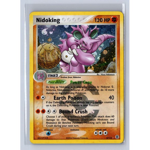 2004 Pokemon EX FireRed & LeafGreen Reverse Holo Nidoking #8/112 MP