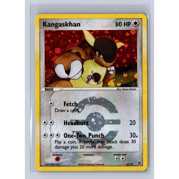 2004 Pokemon EX FireRed & LeafGreen Reverse Holo Rare Kangaskhan 6/112 English Card
