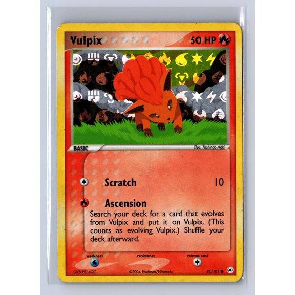 2004 Pokemon EX FireRed & LeafGreen Reverse Holo Vulpix #81/101 LP