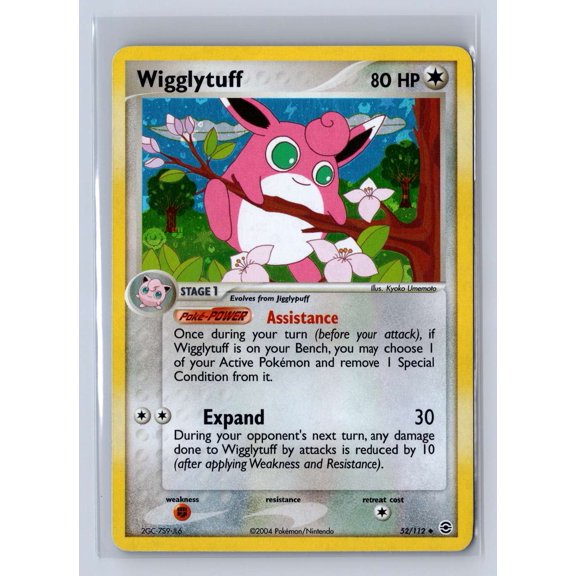 2004 Pokemon EX FireRed & LeafGreen Reverse Holo Wigglytuff Uncommon #52/112 LP English