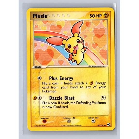 2004 Pokemon EX Hidden Legends Plusle #69/101 Lightly Played Excellent (LP)