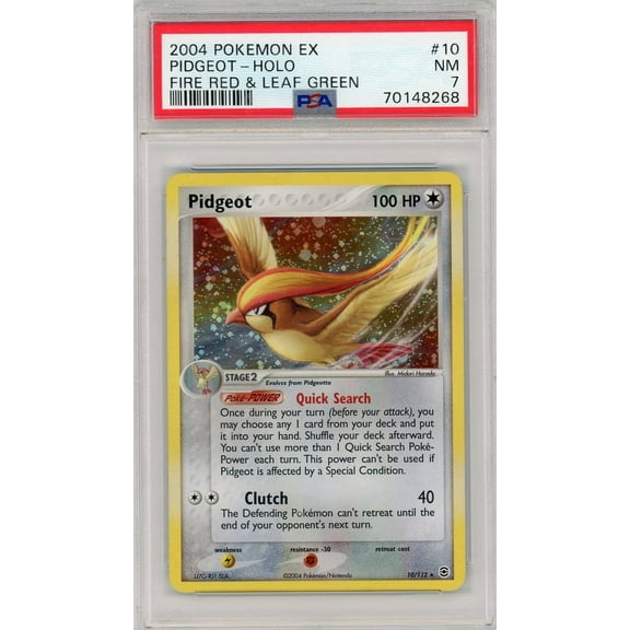2004 Pokemon Ex Fire Red Leaf Green #10 Pidgeot Holo PSA 7